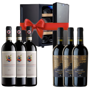 חבילה 12 בקבוקים + מקרר יין