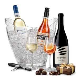 מארז לדייט זוגי  - יין מבעבע ,זוג יינות בוטיק והפתעות