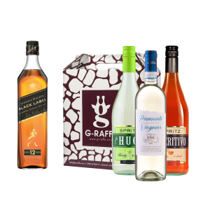 מארז יום העצמאות 2 קוקטלים מבעבעים ויין לבן מובחר  + וויסקי בלאק לייבל 700